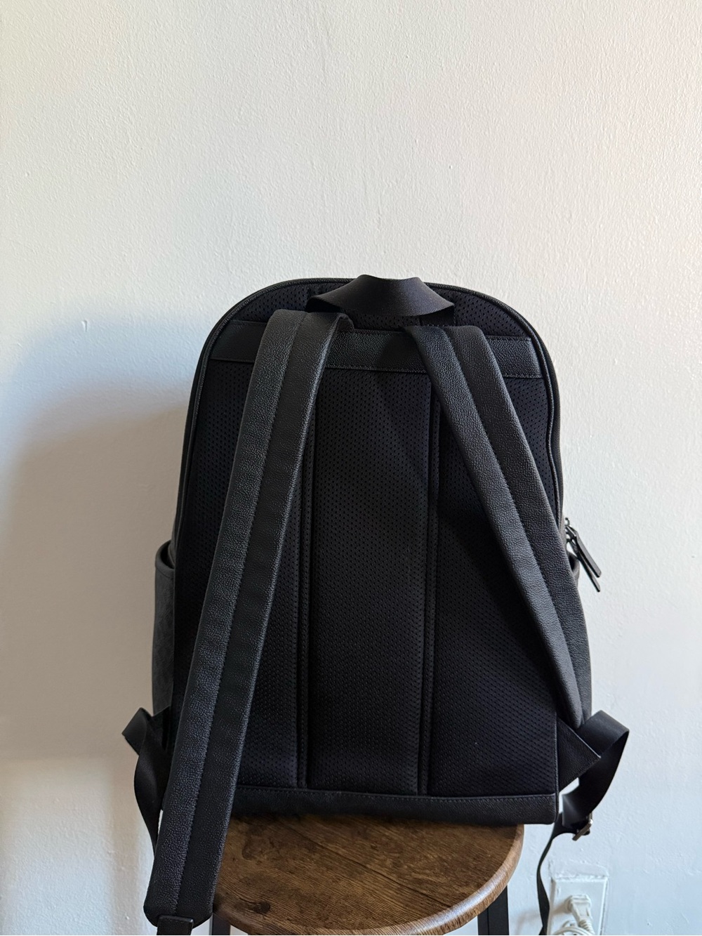 Michael Kors Men's Black Charcoal MK Monogram Backpack - Picture 3 of 3